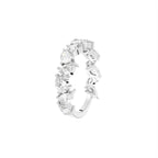 18K White Gold Eternity Pear Diamond Ring — 3D VIEW