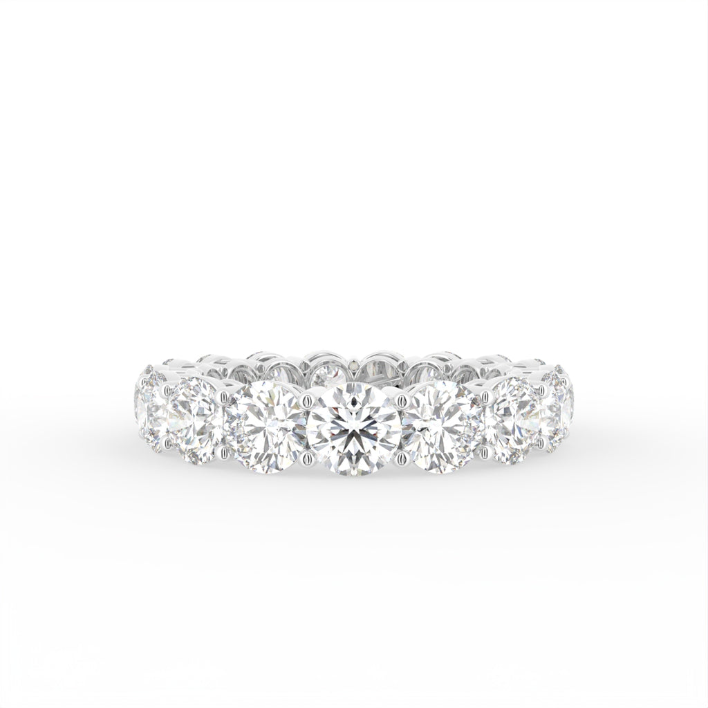 18K Full Eternity Round Diamond Ring — TOP