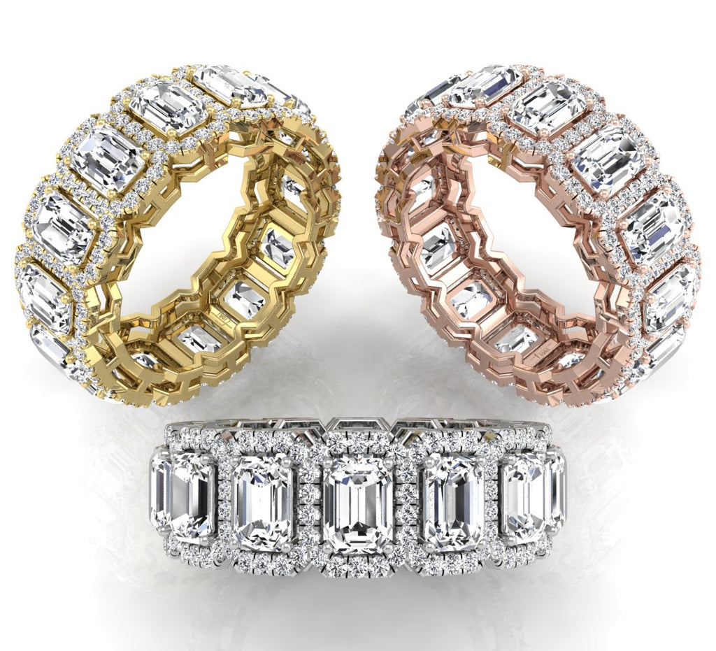 18K Eternity Diamond Ring — 3 COLOR