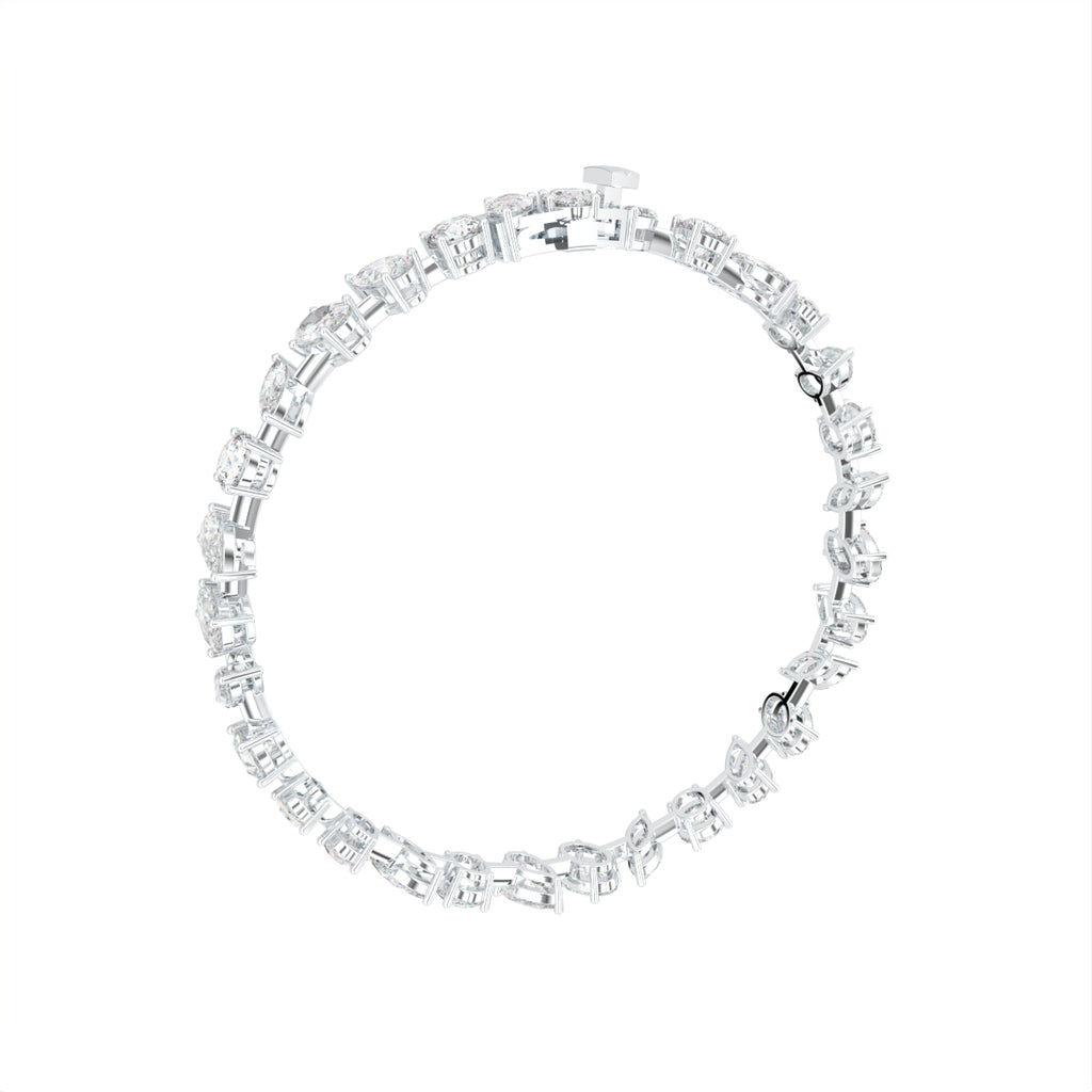 18K Multi Shape Diamond Bracelet — 3D VIEW