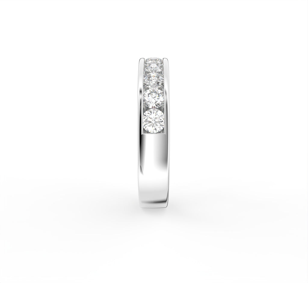 18K Eternity Round Diamond Ring — SIDE