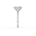 18K Round Diamond Engagement Solitaire Ring — SIDE