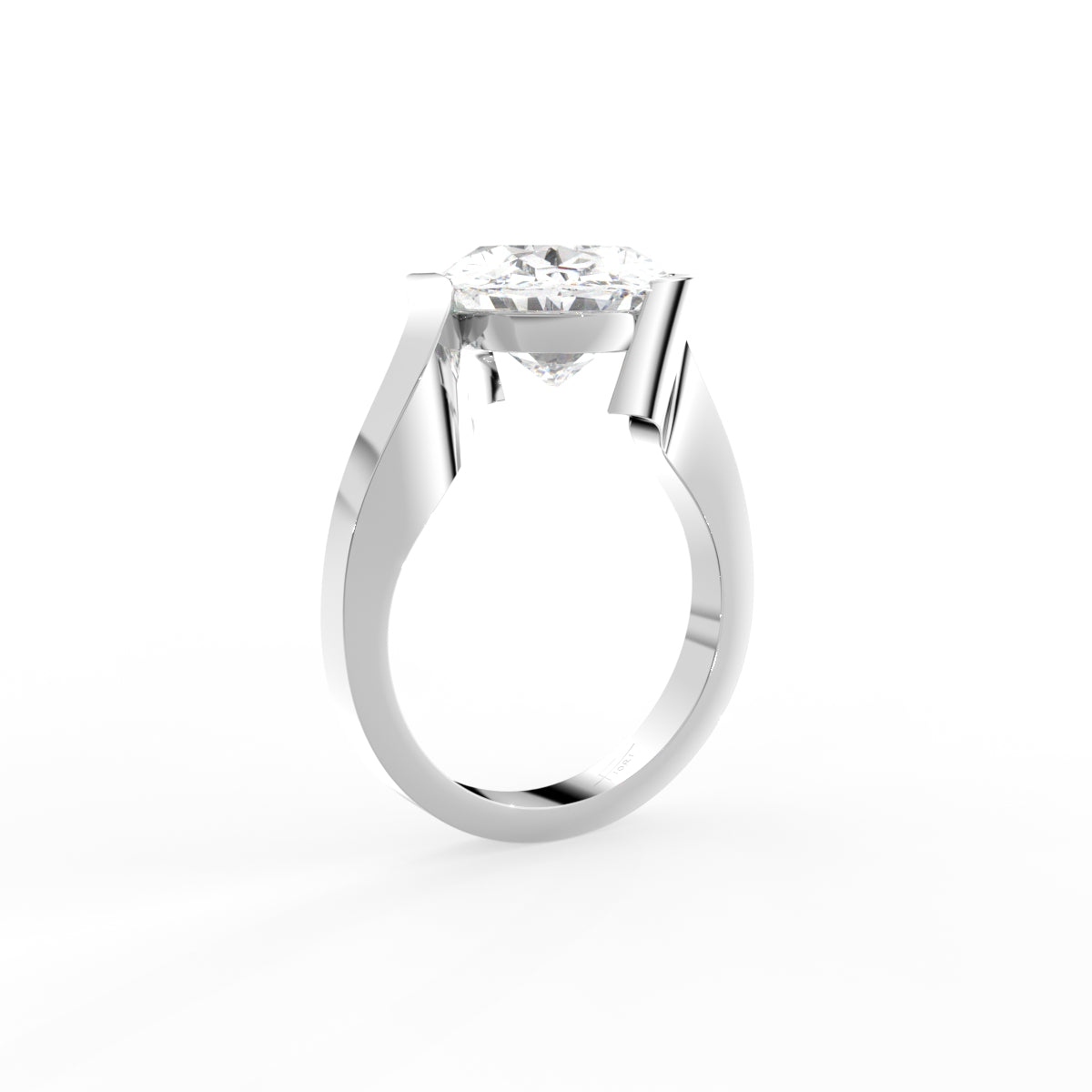18K Solitaire Oval Diamond Ring — 3D VIEW