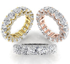 18K Full Eternity Round Diamond Ring — 3 COLOR