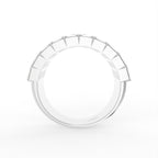 18K White Gold Round Diamond Eternity Ring — FRONT