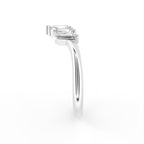 18K White Gold Baguette Diamond Ring — SIDE
