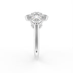 18K Bespoke Round Diamond Cocktail Ring — SIDE