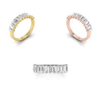 18K Eternity Baguette Diamond Ring — 3 COLOR