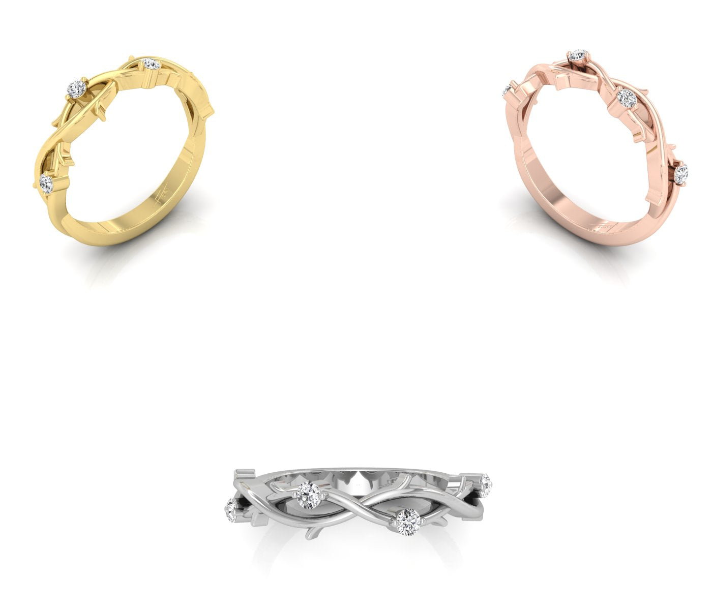 18K Bespoke Diamond Ring — 3 COLOR