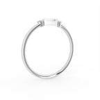 18K Rose Gold Baguette Diamond Promise Ring — 3D VIEW
