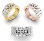 18K White Gold Round Diamond Eternity Ring — 3 COLOR