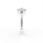 18K Bespoke Round Diamond Ring — SIDE