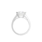 18K White Gold Cushion Diamond Ring — FRONT