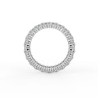 18K Yellow Gold Eternity Round Diamond Band Ring — FRONT