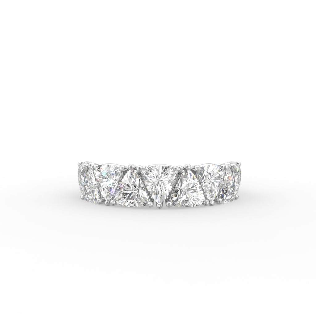 18K Eternity Trillion Diamond Ring — TOP