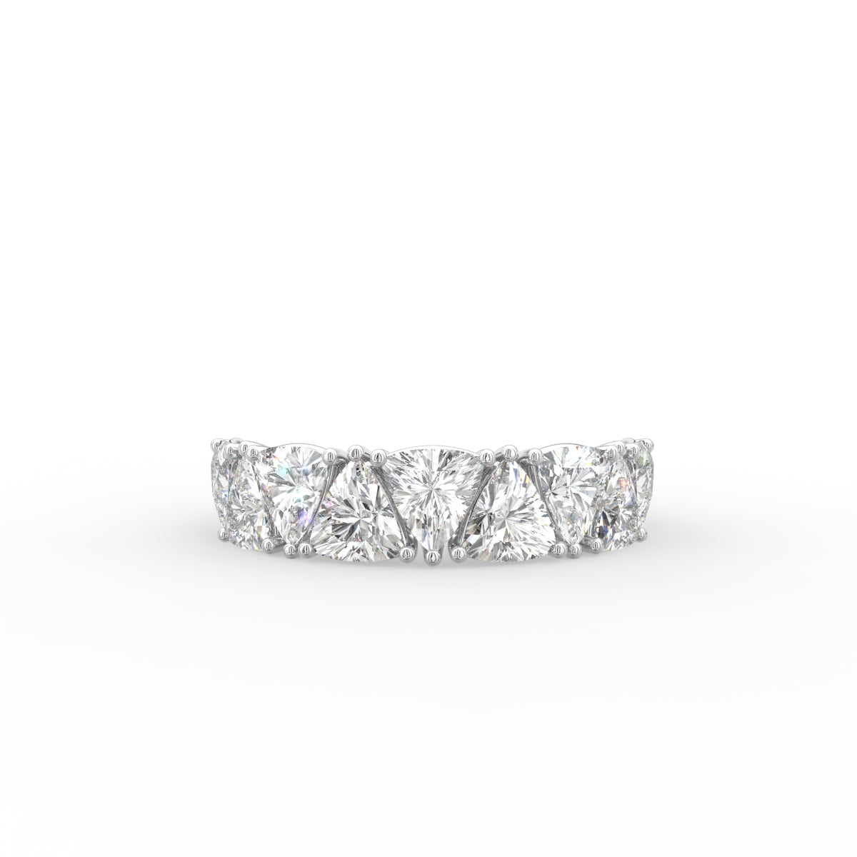 18K Eternity Trillion Diamond Ring — TOP