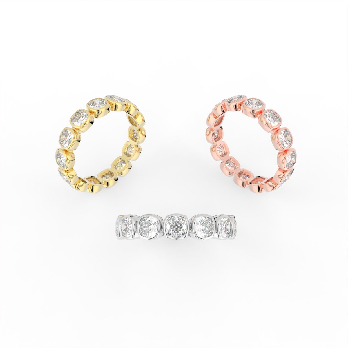 Sterling Silver Diamond Ring — 3 COLOR