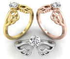 vimg:FJ1363|vimg:FJ1364|18K Round Diamond Ring — 3 COLOR