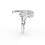 18K Leaf Diamond Ring — SIDE