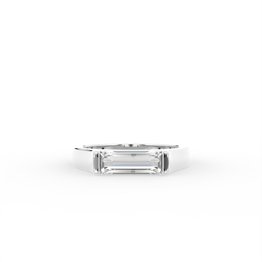 18K Bespoke Baguette Diamond Ring — TOP