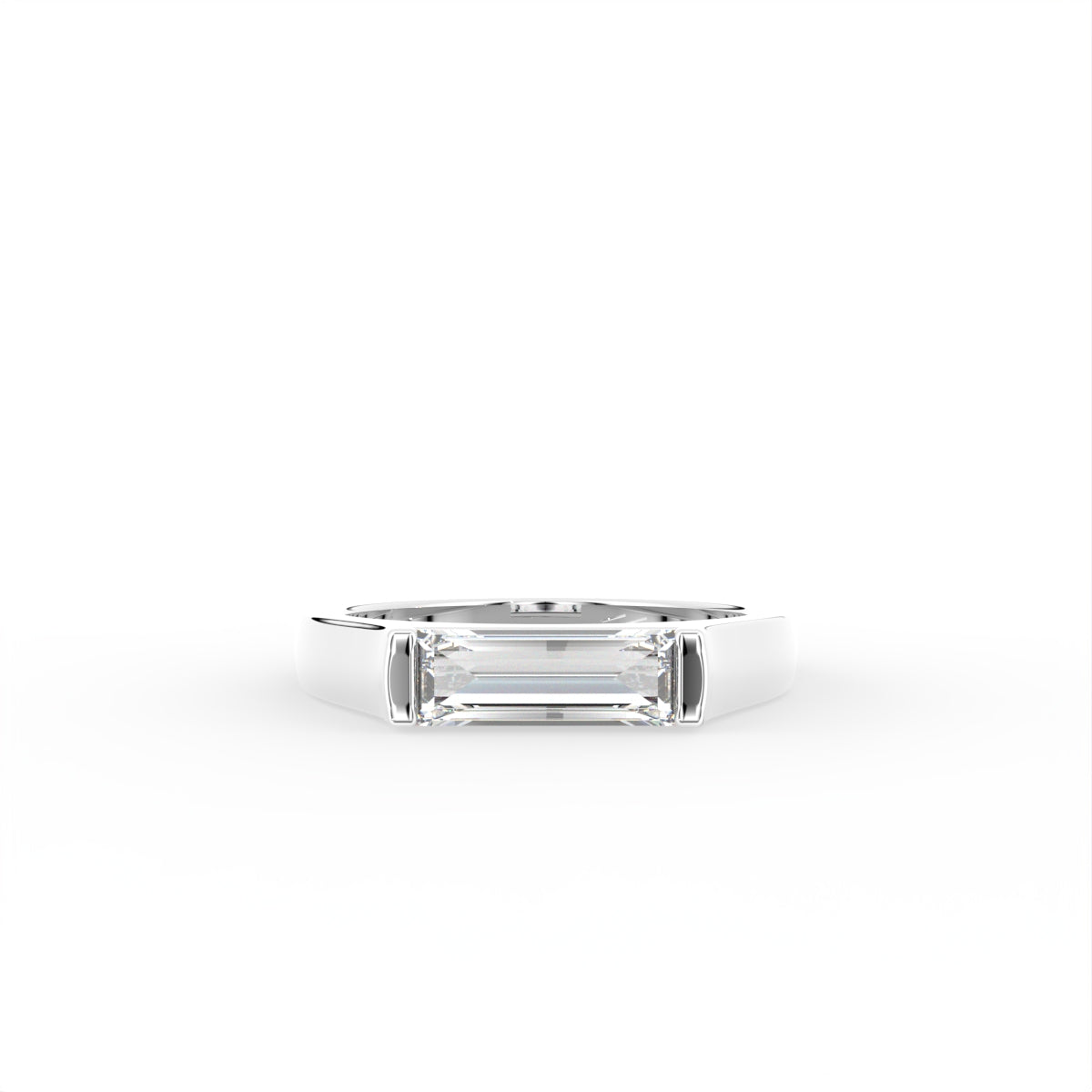 18K Bespoke Baguette Diamond Ring — TOP