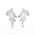 18K Geometric Drop Bespoke Diamond Earrings — TOP