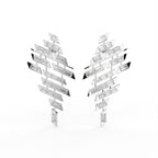 18K Geometric Drop Bespoke Diamond Earrings — TOP