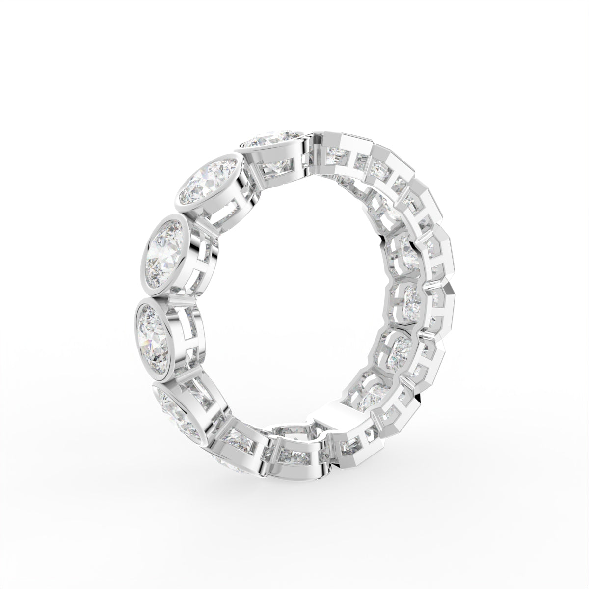 Sterling Silver Diamond Ring — 3D / RIGHT