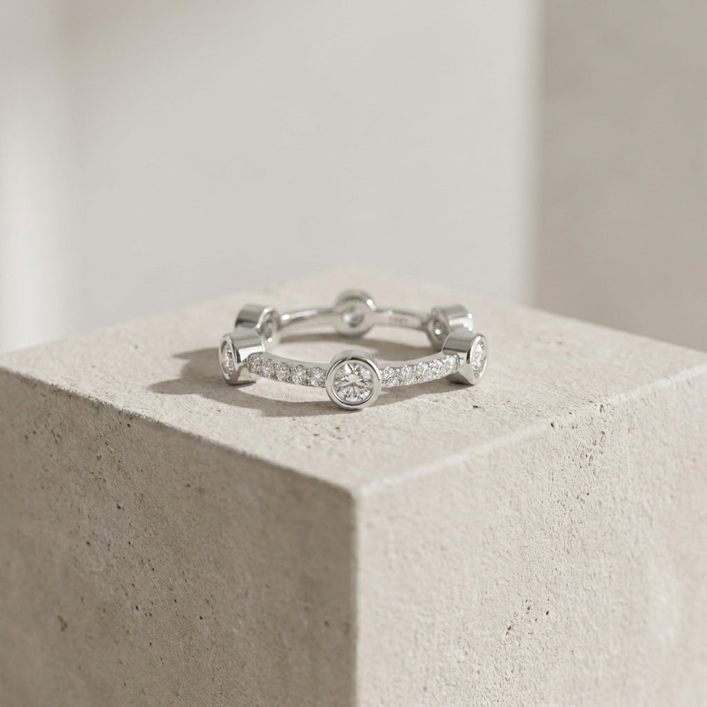 18K Round Diamond Eternity Ring