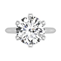 18K Solitaire Round Diamond Ring — TOP