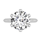 18K Solitaire Round Diamond Ring — TOP