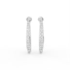 18K Pave Bespoke Diamond Hoop Earrings — TOP