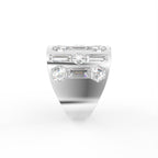18K Yellow Gold Bespoke Statement Diamond Ring — SIDE