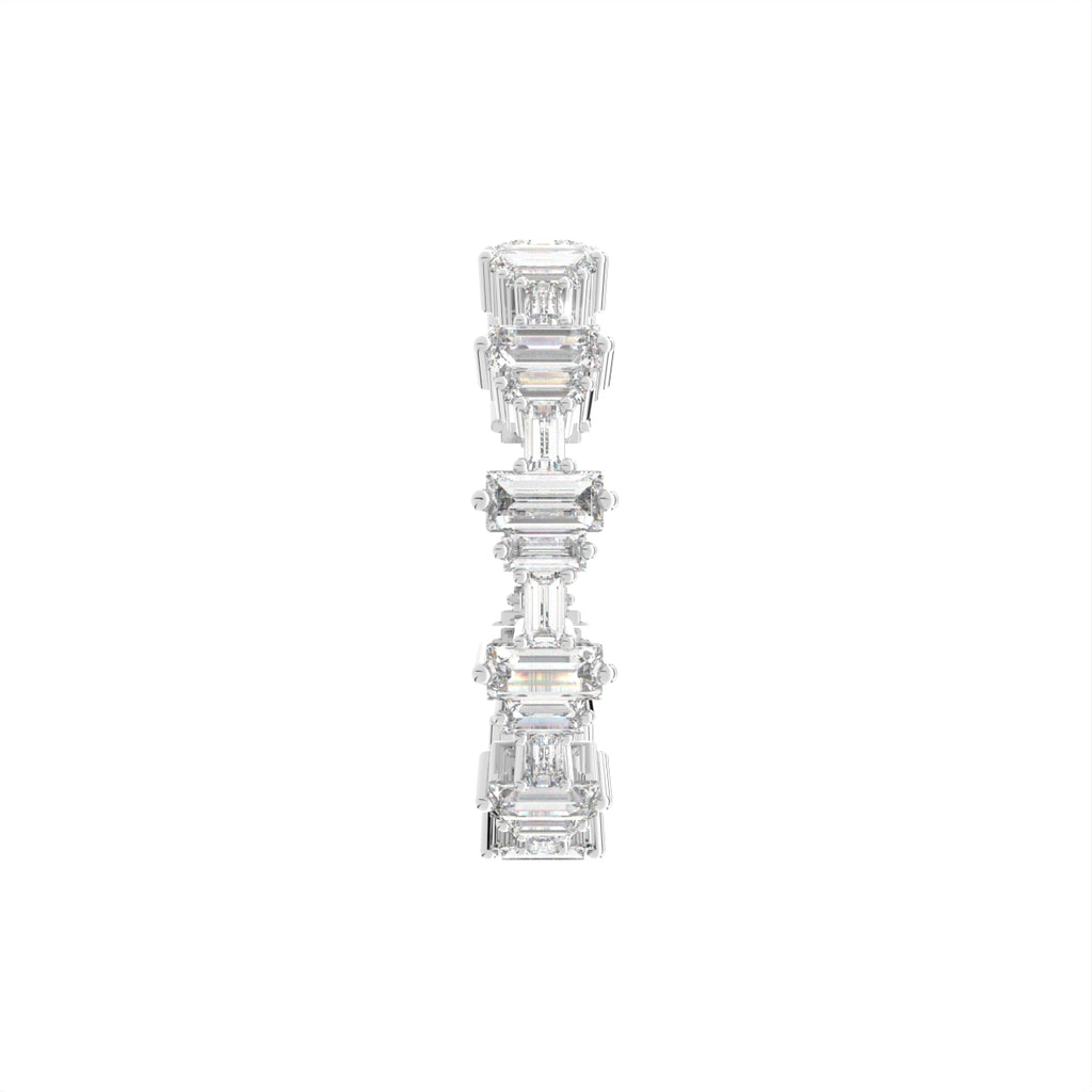 18K Baguette Eternity Diamond Ring — SIDE