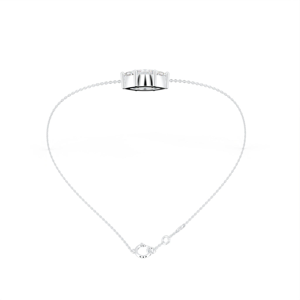 18K Gold Marquise Diamond Bracelet — FRONT