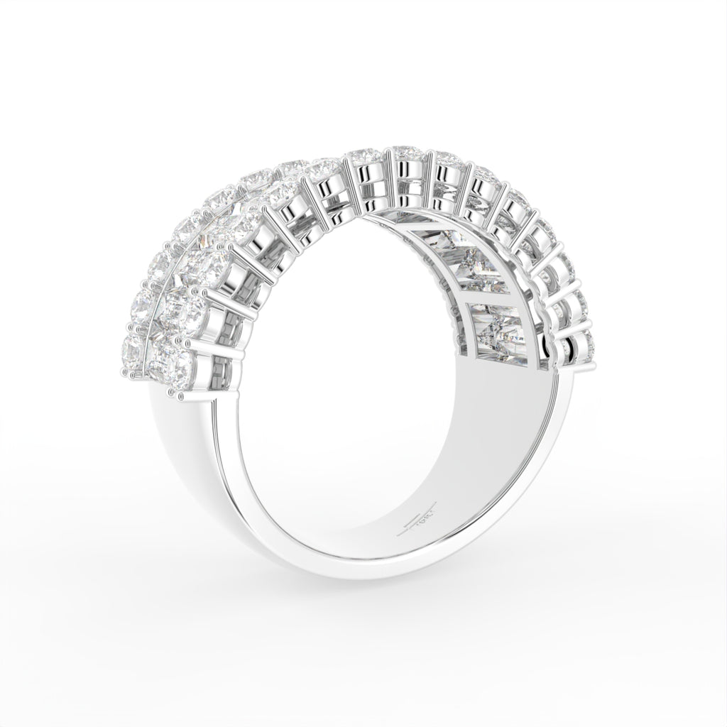 18K Eternity Baguette Diamond Ring — 3D VIEW