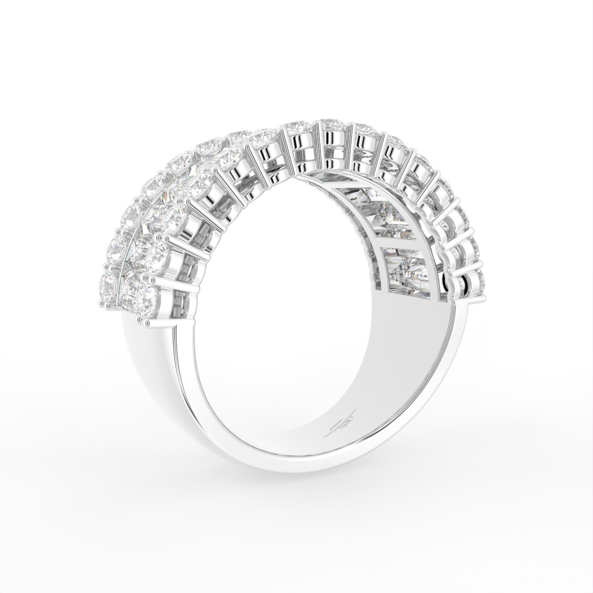 18K Eternity Baguette Diamond Ring — 3D VIEW