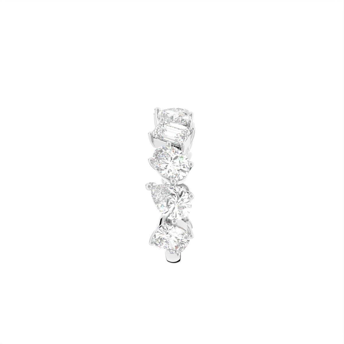 18K Eternity Multi-Shape Diamond Ring — SIDE