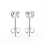 18K Stud Diamond Earrings — SIDE VIEW