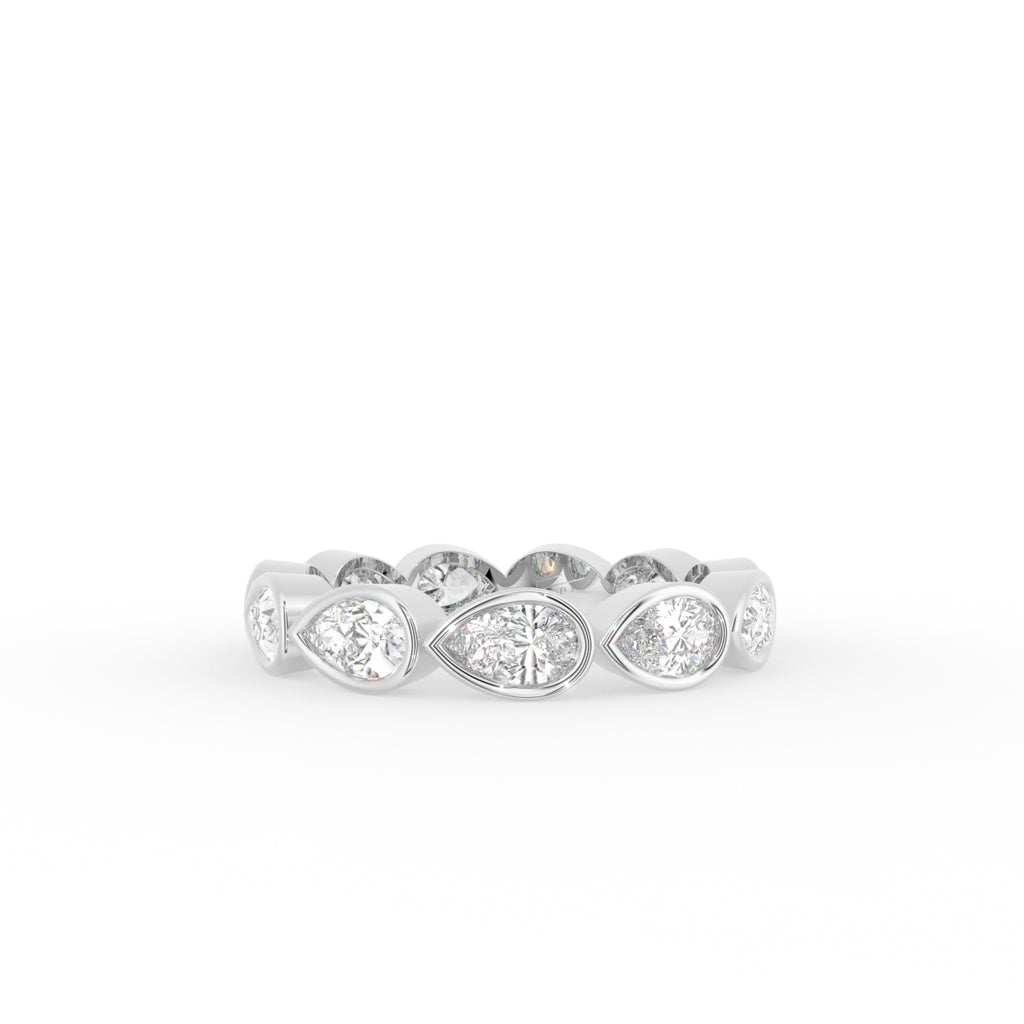 vimg:FJ6072|vimg:FJ6073|18K Eternity Pear Diamond Ring — TOP