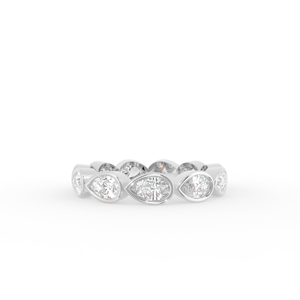 vimg:FJ6072|vimg:FJ6073|18K Eternity Pear Diamond Ring — TOP