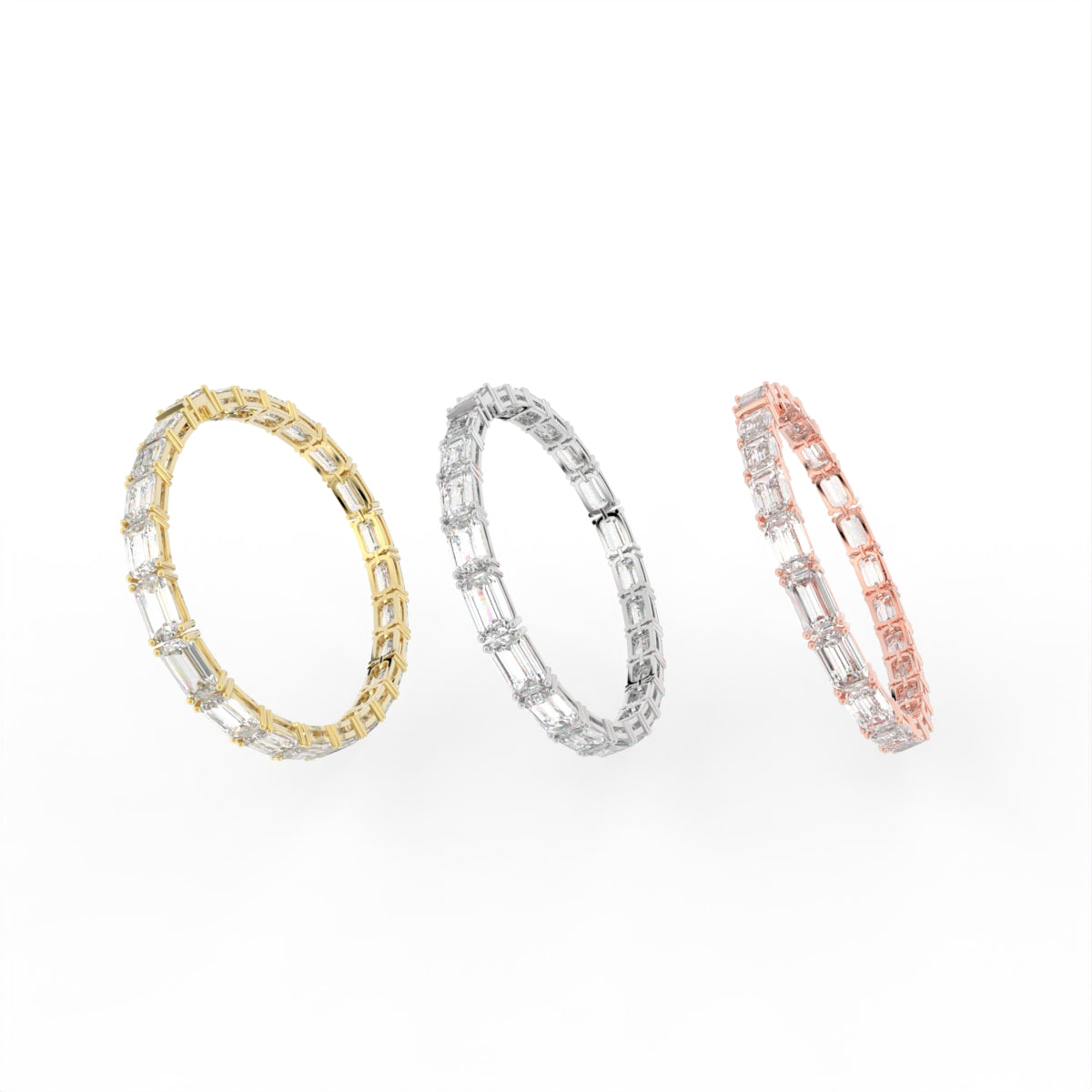 vimg:FJ6865|vimg:FJ6767|18K White Gold Ashoka Diamond Bracelet — 3 COLOR