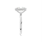 18K Solitaire Oval Diamond Engagement Ring — SIDE