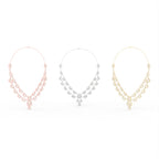 Sterling Silver Diamond Necklace — 3 COLOR