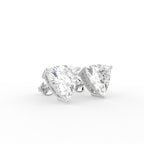 18K Trillion Solitaire Diamond Earrings — 3D VIEW