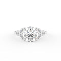 18K White Gold Round Diamond Ring — TOP