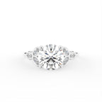 18K White Gold Round Diamond Ring — TOP