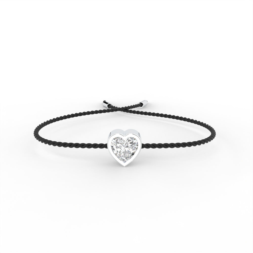 18K Gold Heart Diamond Bracelet — TOP