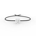 18K Gold Heart Diamond Bracelet — TOP