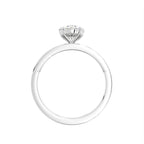 14K Rose Gold Solitaire Oval Diamond Ring — FRONT